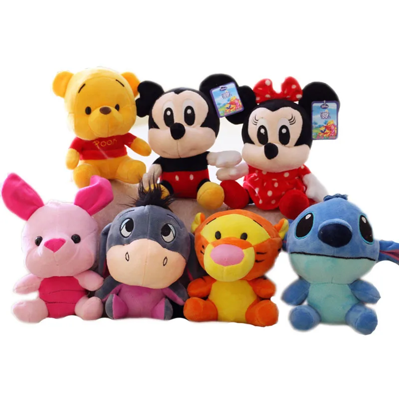 Disney Crtani Plišane Životinje Pliš Igračke Winnie Pooh Je Mickey Mouse Minnie Lutke Lilo Stitch Komad Božićne Darove Za Djecu Slika 5