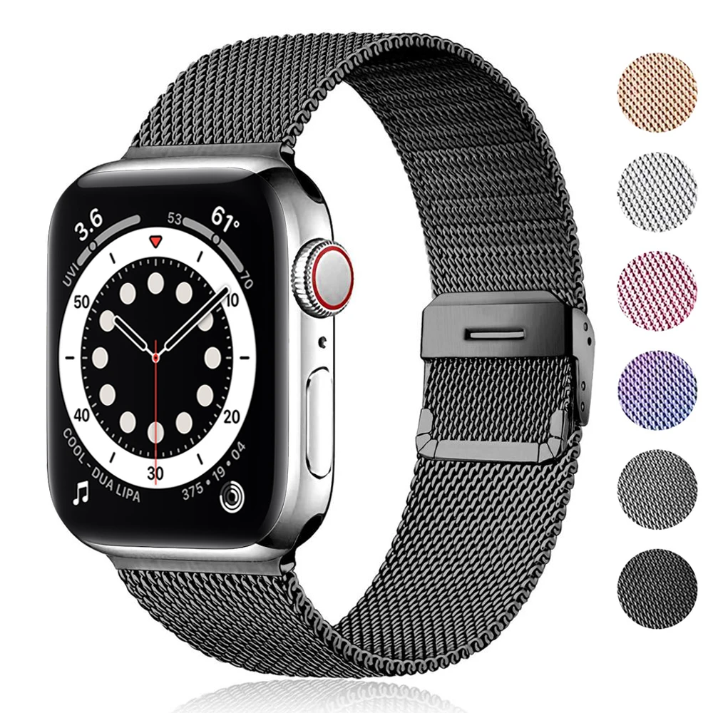 Milan remen Za Apple watch 6 band 44 mm 40 mm iWatch band 42 mm 38 mm Metalna narukvica od nehrđajućeg čelika za Apple Watch 5 4 3 2 SE Slika 0
