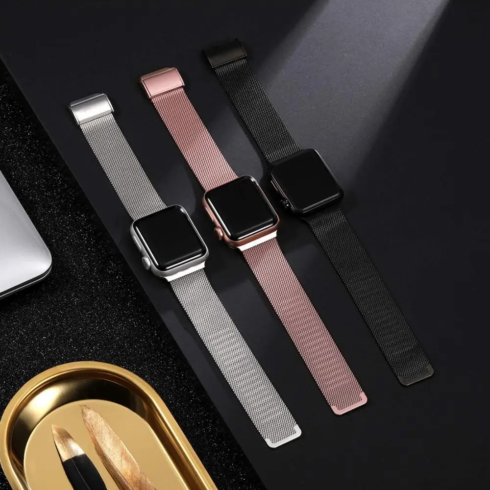 Milan remen Za Apple watch 6 band 44 mm 40 mm iWatch band 42 mm 38 mm Metalna narukvica od nehrđajućeg čelika za Apple Watch 5 4 3 2 SE Slika 3