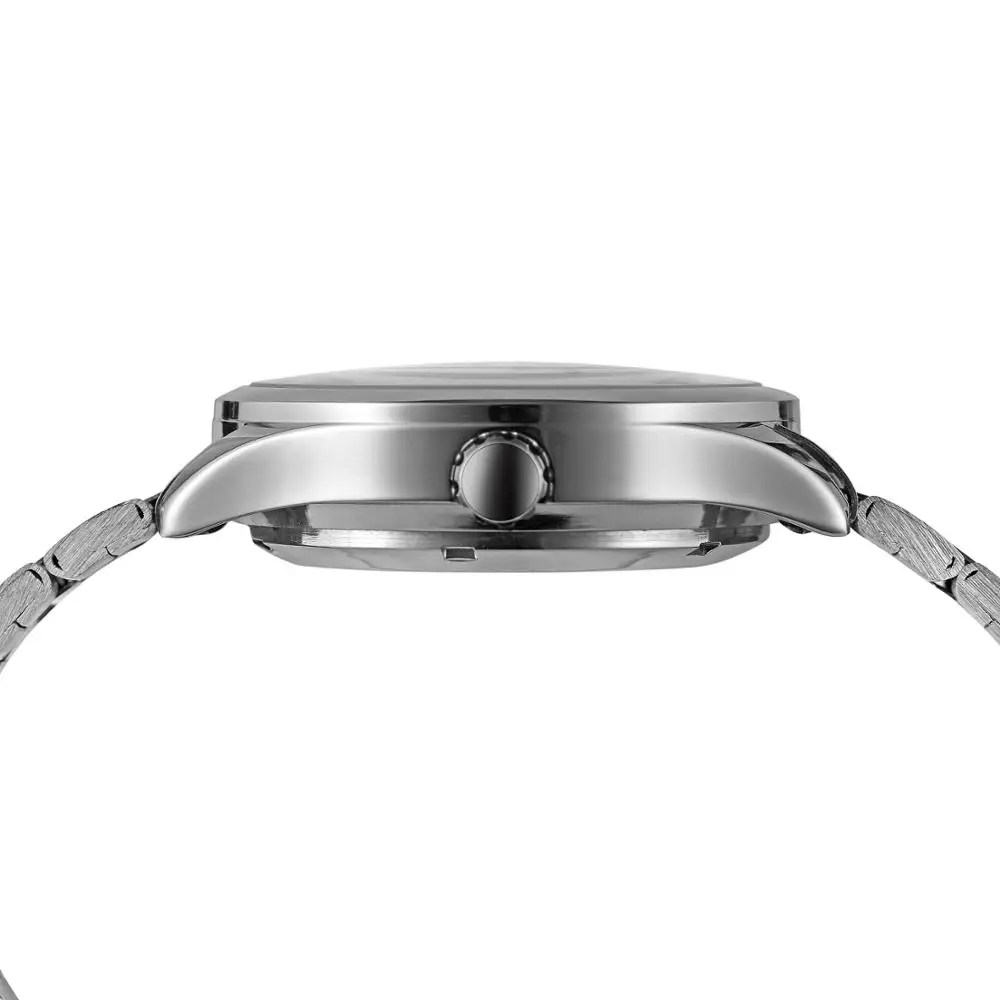 Modni jednostavne muške i ženske satove T-WINNER s remenom od nehrđajućeg Čelika, black Dial, Automatski mehanički sat Slika 5