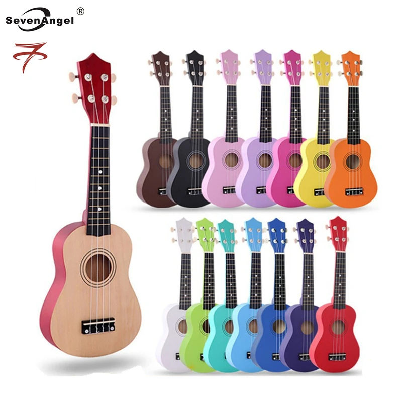 SevenAngel ukulele 21 cm Dječje ukulele Sopran 4 Žice Havajski Smreka Lipa Gitara Уке Dječji Dar Glazbeni Instrument Slika 1