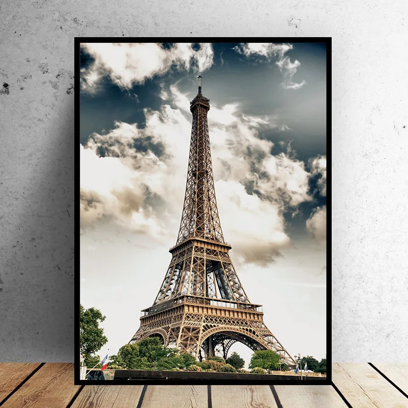 Skandinavski Pariz-Eiffelov Toranj Platnu Modularni Plakati i Grafike na Zidu za Dnevni boravak Uređenje Doma Bez Okvira Slika 1